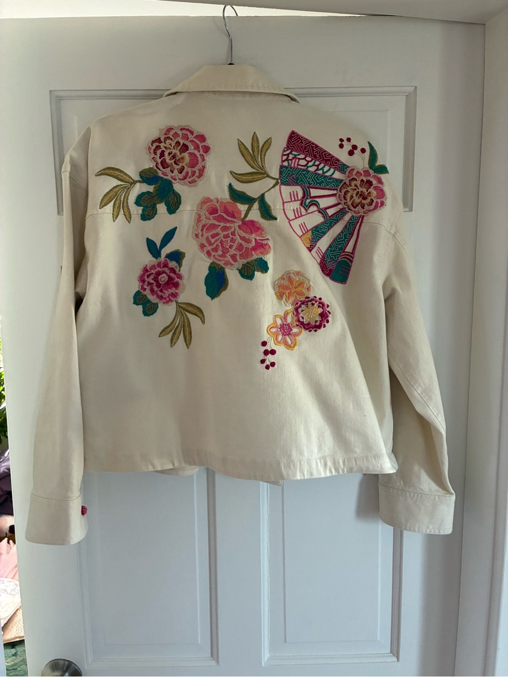 Johnny Was Cream Embroidered Women's Jacket - Picture 3 of 4